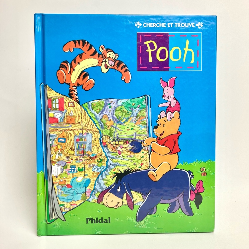 Vintage 90s Pooh Livre Cherche et Trouve 1997 Look & Find French Book